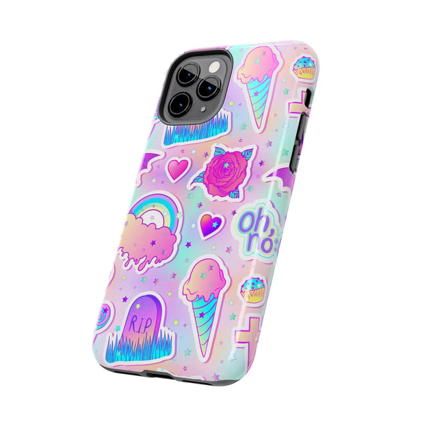 Pastel Goth Kawaii Graveyard Tough Phone Case LavenderCeleste