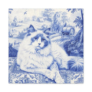 Ragdoll Toile Matte Canvas Art Print LavenderCeleste