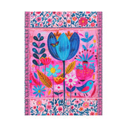 Whimsical Pink Blue Floral Matte Canvas Art - LavenderCeleste