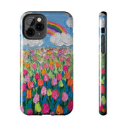 Rainbow Tulip Field Tough Phone Case LavenderCeleste