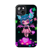 Kawaii Gothic Succubus Neon Heart Tough Phone Case