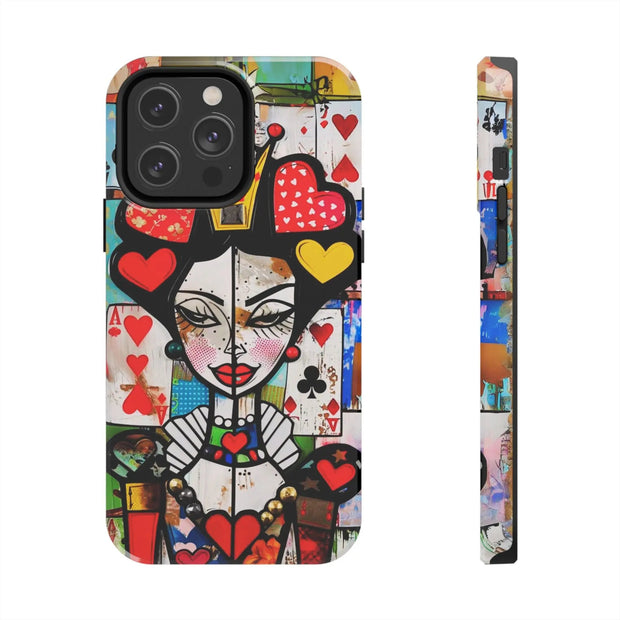 Queen of Hearts Pop Art Tough Phone Case LavenderCeleste