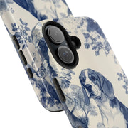 Blue Toile Beagle Country Scenic Tough Phone Case LavenderCeleste