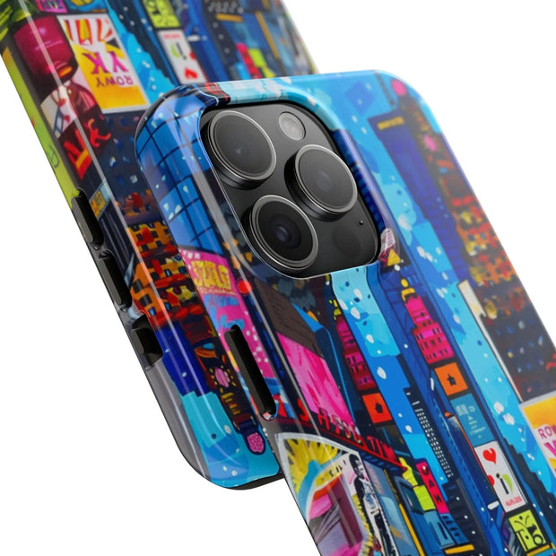 Times Square NYC Pop Art Tough Phone Case LavenderCeleste