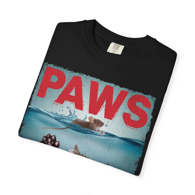 PAWS Funny Cat Parody Comfort Colors Shirt LavenderCeleste