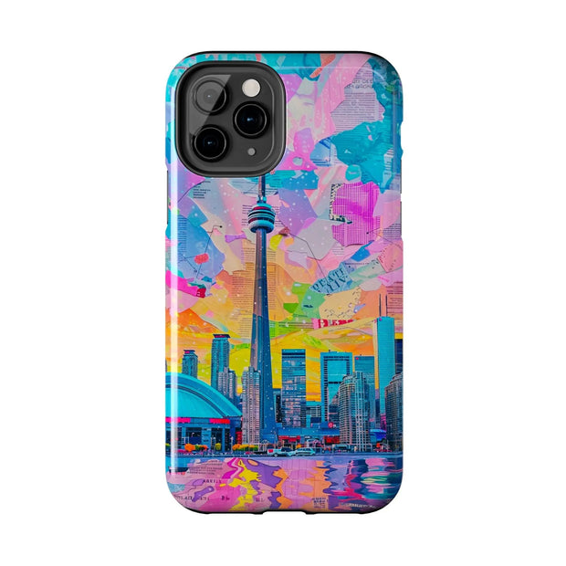 Toronto Pop Art Collage Skyline Tough Phone Case LavenderCeleste