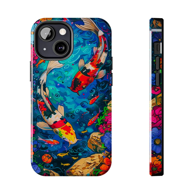 Vibrant Koi Pond Pop Art Tough Phone Case