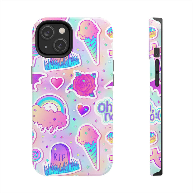 Pastel Goth Kawaii Graveyard Tough Phone Case LavenderCeleste