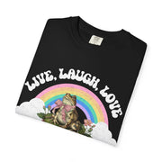 Live Laugh Love Bitch Frog Shirt – Funny Cottagecore Rainbow Design