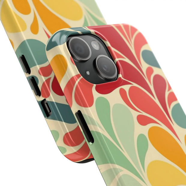 Vintage Retro 70s Abstract Groovy Tough Phone Case LavenderCeleste