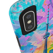 Toronto Pop Art Collage Skyline Tough Phone Case LavenderCeleste