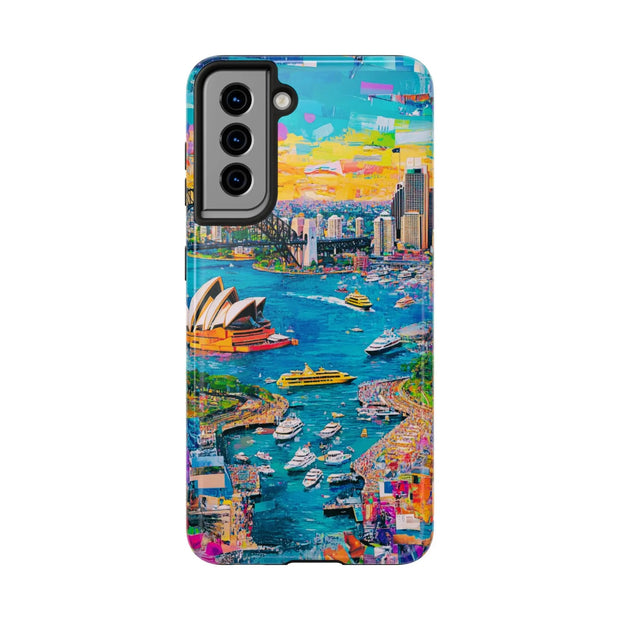 Sydney Collage Skyline Art Tough Phone Case LavenderCeleste