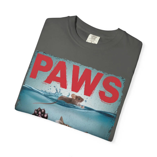 PAWS Funny Cat Parody Comfort Colors Shirt LavenderCeleste