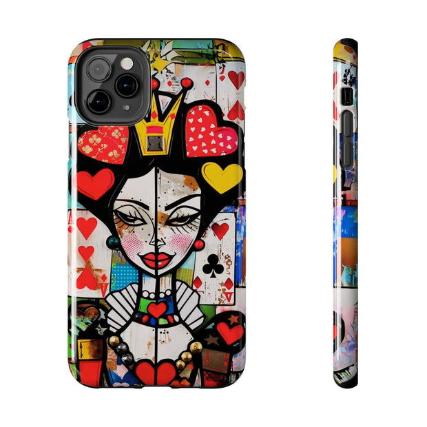 Queen of Hearts Pop Art Tough Phone Case LavenderCeleste