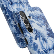 Blue Toile Horse Country Scenic Tough Phone Case LavenderCeleste