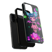 Kawaii Gothic Succubus Neon Heart Tough Phone Case