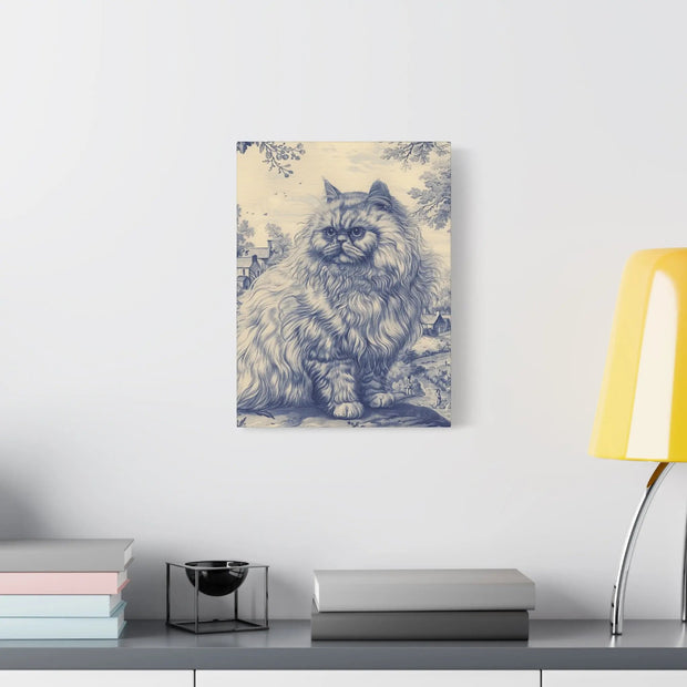 Persian Cat Canvas by Jouy Matte Canvas Art LavenderCeleste