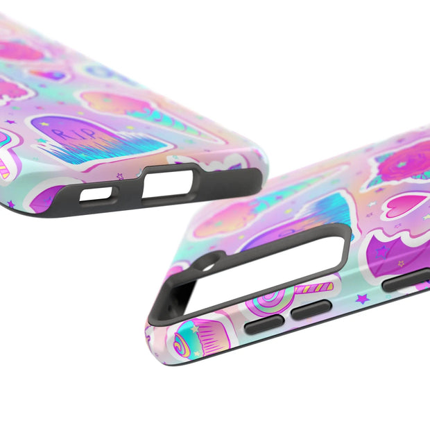 Pastel Goth Kawaii Graveyard Tough Phone Case LavenderCeleste