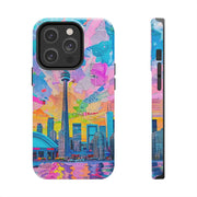 Toronto Pop Art Collage Skyline Tough Phone Case LavenderCeleste