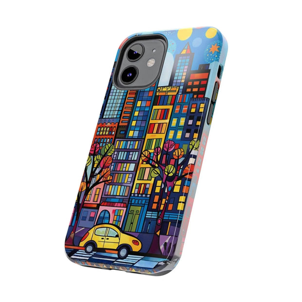 Upper Eastside NYC Pop Art Tough Phone Case LavenderCeleste