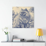 Persian Cat Canvas by Jouy Matte Canvas Art LavenderCeleste