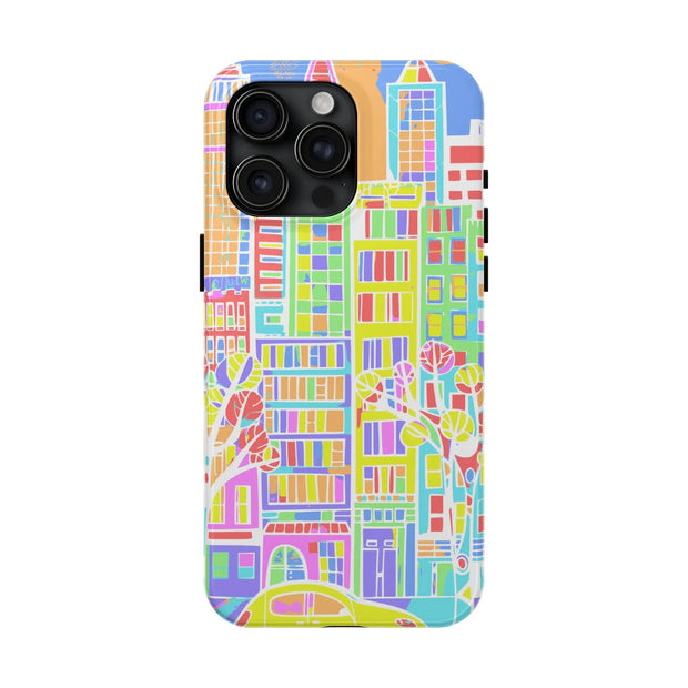 Upper East Side Pastel City Tough Phone Case LavenderCeleste