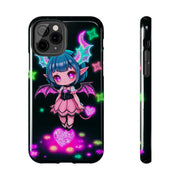 Kawaii Gothic Succubus Neon Heart Tough Phone Case