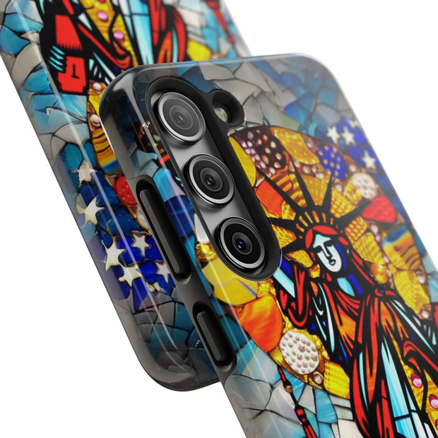Statue of Liberty Mosaic Art Tough Phone Case LavenderCeleste