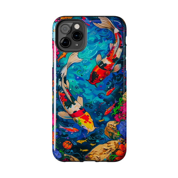 Vibrant Koi Pond Pop Art Tough Phone Case