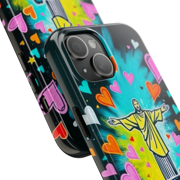 Rio de Janeiro Neon Pop Art Tough Phone Case LavenderCeleste