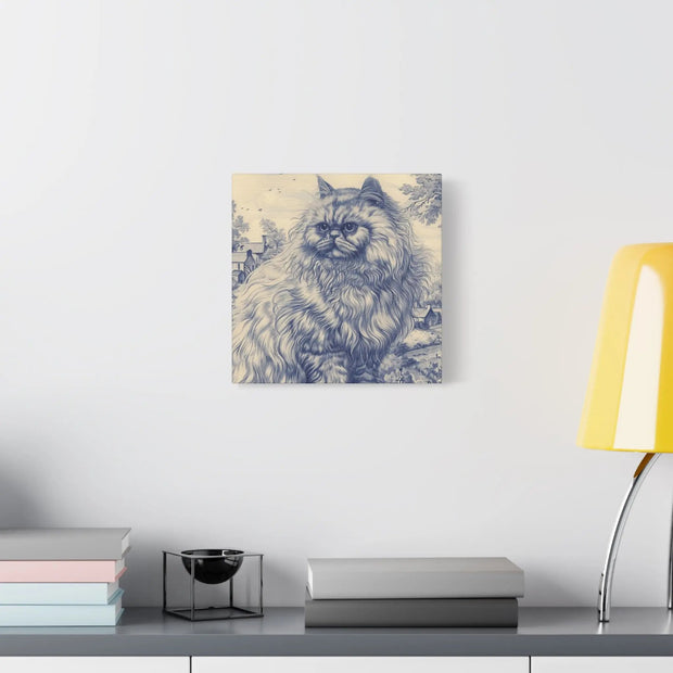 Persian Cat Canvas by Jouy Matte Canvas Art LavenderCeleste