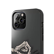 Skeleton Scratch Cat Gothic Humor Tough Phone Case LavenderCeleste