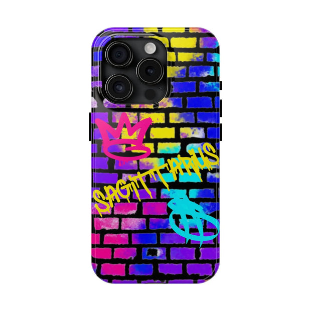Sagittarius Graffiti Wall Zodiac Tough Phone Case LavenderCeleste