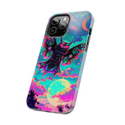 Mothman Tough Phone Case – Psychedelic Neon Cryptid Aesthetic - LavenderCeleste