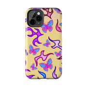 Y2K Butterfly Flames Retro Tough Phone Case LavenderCeleste
