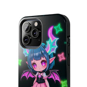 Kawaii Gothic Succubus Neon Heart Tough Phone Case