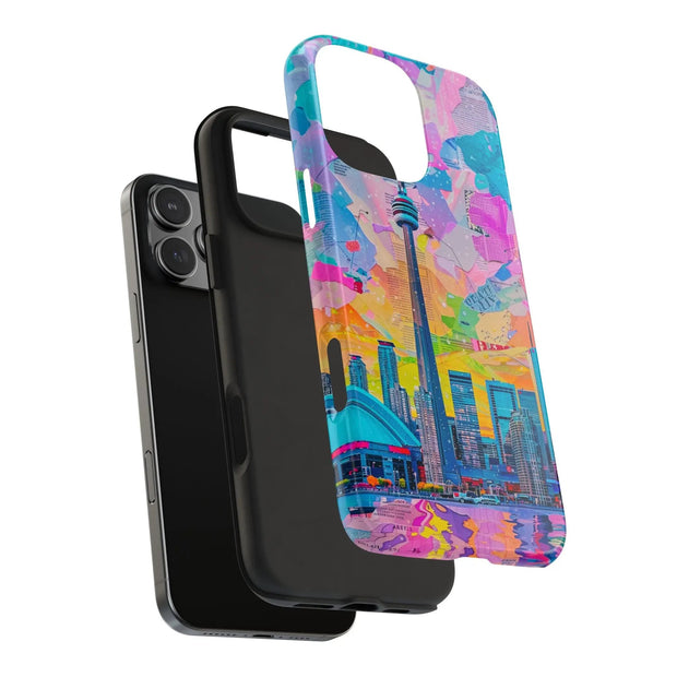 Toronto Pop Art Collage Skyline Tough Phone Case LavenderCeleste
