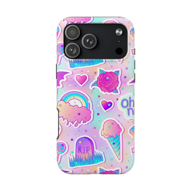 Pastel Goth Kawaii Graveyard Tough Phone Case LavenderCeleste