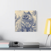Persian Cat Canvas by Jouy Matte Canvas Art LavenderCeleste