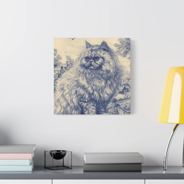 Persian Cat Canvas by Jouy Matte Canvas Art LavenderCeleste