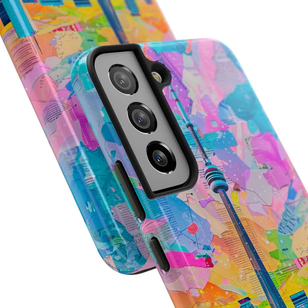 Toronto Pop Art Collage Skyline Tough Phone Case LavenderCeleste