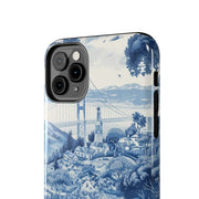 San Francisco Toile de Jouy Scenic Tough Phone Case LavenderCeleste