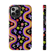 Groovy Mushroom Rainbow Tough Phone Case LavenderCeleste
