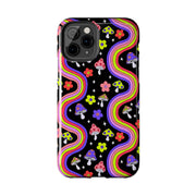 Groovy Mushroom Rainbow Tough Phone Case LavenderCeleste
