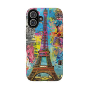 Paris Street Art Collage Tough Phone Case LavenderCeleste