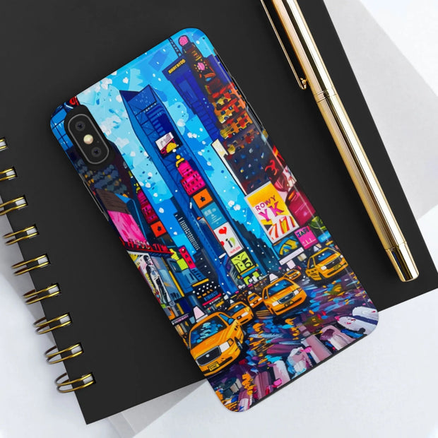 Times Square NYC Pop Art Tough Phone Case LavenderCeleste
