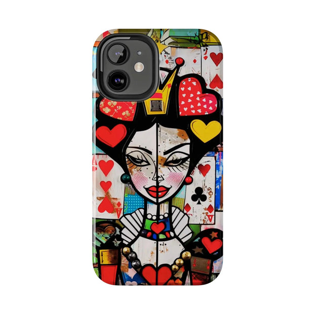 Queen of Hearts Pop Art Tough Phone Case LavenderCeleste