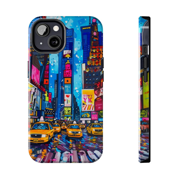Times Square NYC Pop Art Tough Phone Case LavenderCeleste