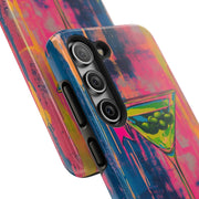 Neon Martini Pop Art Tough Phone Case Printify