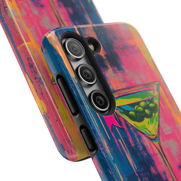 Neon Martini Pop Art Tough Phone Case Printify